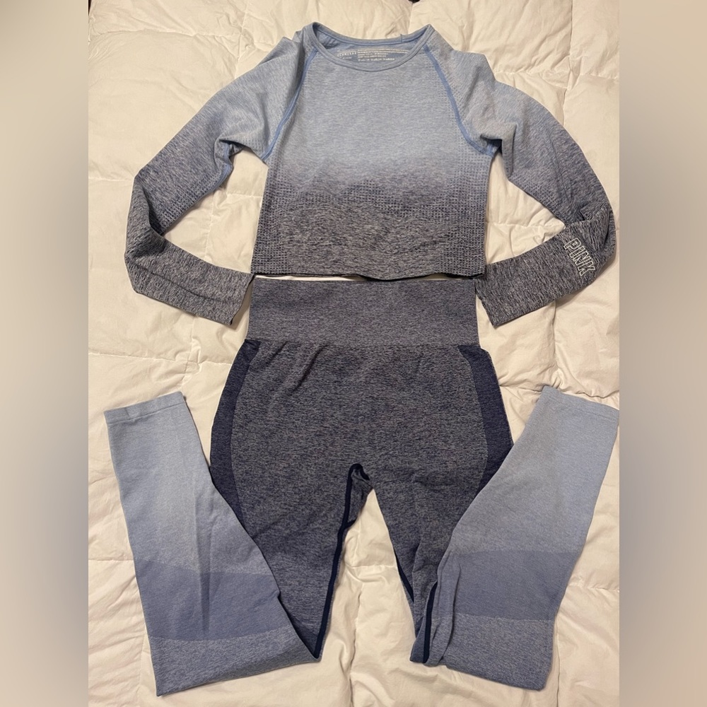 Victoria’s Secret Pink legging top set. Size medium. Good condition seamless